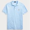 Blue Men’s Ralph Lauren Custom Slim Fit Soft Cotton Polo Shirts