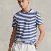 Blue Men’s Ralph Lauren Custom Slim Fit Striped Jersey T Shirts