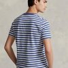 Blue Men’s Ralph Lauren Custom Slim Fit Striped Jersey T Shirts