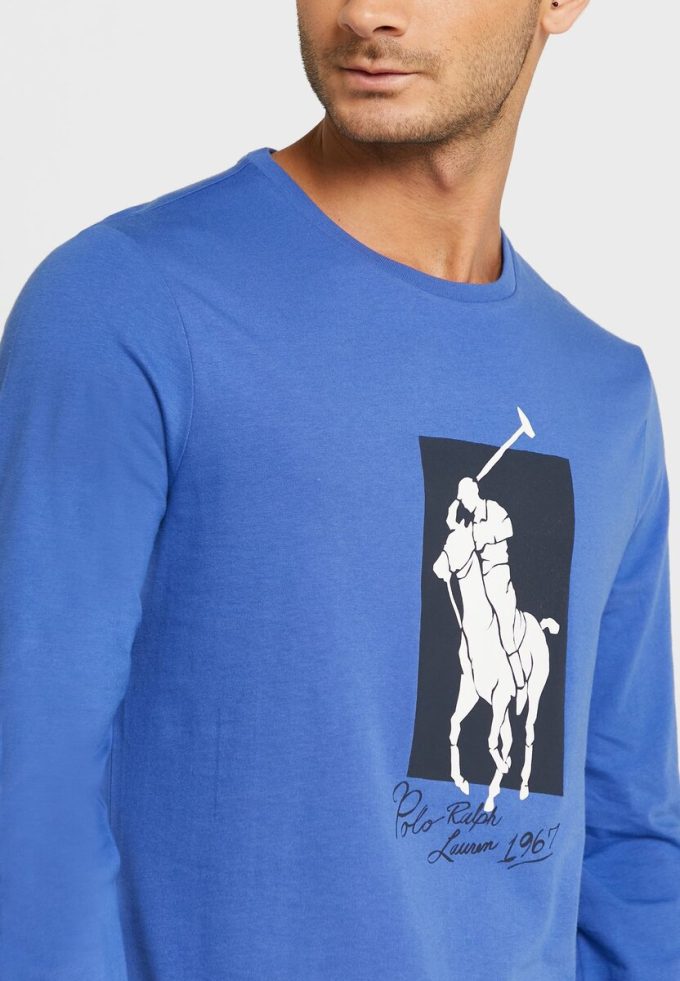 Blue Men’s Ralph Lauren Graphic Crew Neck T Shirts