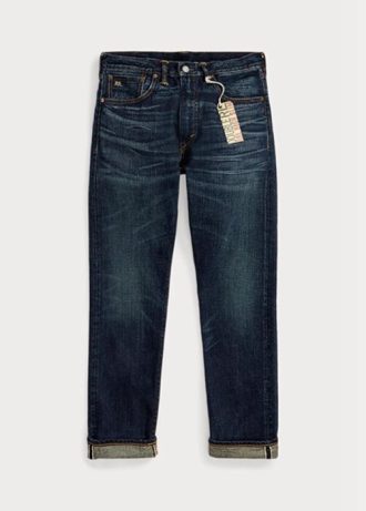 Blue Men’s Ralph Lauren High Slim Bayview Selvedge  Jeans