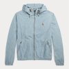 Blue Men’s Ralph Lauren Indigo Chambray Hooded Jackets Blue Men’s Ralph Lauren Indigo Chambray Hooded Jackets