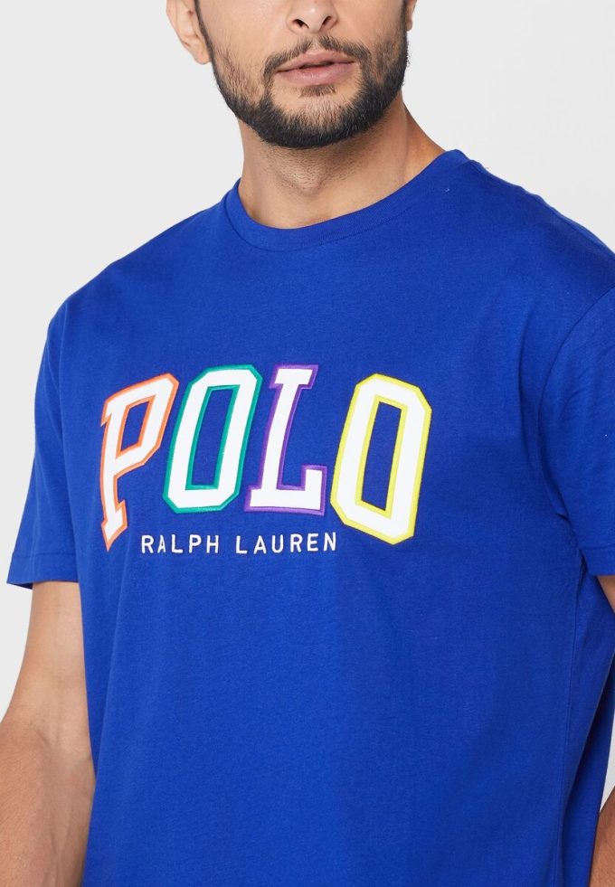 Blue Men’s Ralph Lauren Logo Crew Neck T Shirts