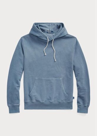 Blue Men’s Ralph Lauren Organic Cotton Fleece  Hoodie