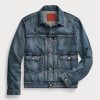 Blue Men’s Ralph Lauren Overdale Indigo Denim Trucker Jackets Blue Men’s Ralph Lauren Overdale Indigo Denim Trucker Jackets