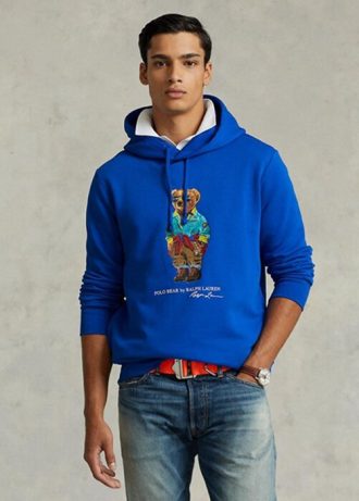 Blue Men’s Ralph Lauren Polo Bear Fleece  Hoodie
