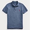 Blue Men’s Ralph Lauren Slim Fit Mesh Polo Shirts Blue Men’s Ralph Lauren Slim Fit Mesh Polo Shirts