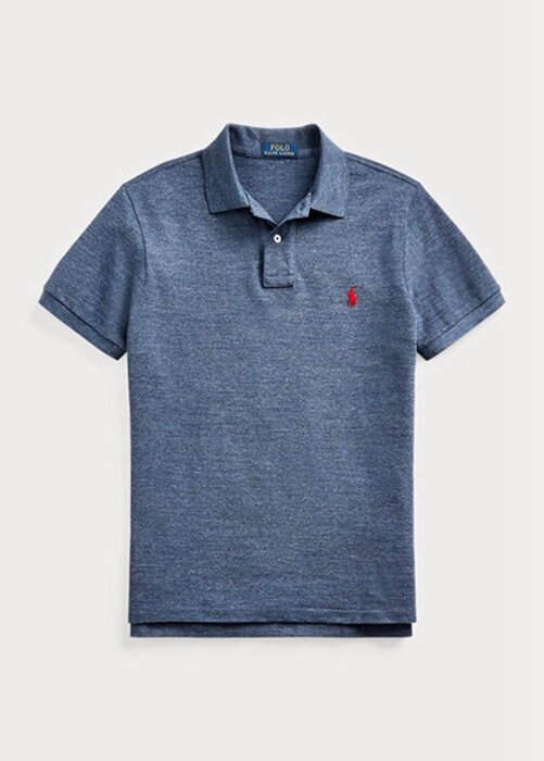 Blue Men’s Ralph Lauren Slim Fit Mesh Polo Shirts Blue Men’s Ralph Lauren Slim Fit Mesh Polo Shirts