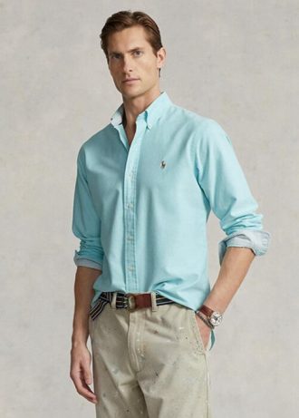 Blue Men’s Ralph Lauren Slim Fit Oxford  Shirts