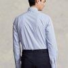 Blue Men’s Ralph Lauren Slim Fit Striped Poplin Formal Shirts