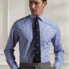 Blue Men’s Ralph Lauren Striped Poplin Formal  Shirts