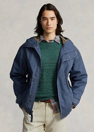 Blue Men’s Ralph Lauren Twill Hooded Jackets