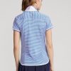Blue / White Women’s Ralph Lauren Striped Jersey Polo Shirts