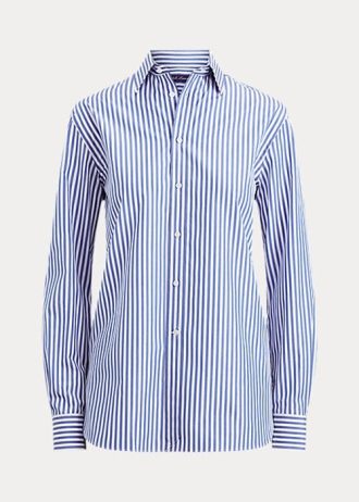 Blue Women’s Ralph Lauren Adrien Striped Cotton Shirts