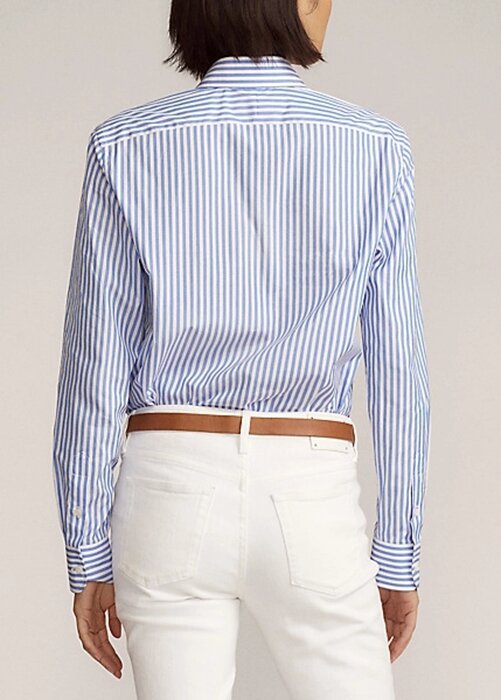 Blue Women’s Ralph Lauren Adrien Striped Cotton Shirts Blue Women’s Ralph Lauren Adrien Striped Cotton Shirts