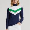 Blue Women’s Ralph Lauren Chevron-stripe Quarter-zip Pullover Sweatshirts Blue Women’s Ralph Lauren Chevron-stripe Quarter-zip Pullover Sweatshirts