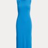 Blue Women’s Ralph Lauren Cotton-Blend Sleeveless Midi Dress