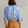 Blue Women’s Ralph Lauren Cotton High-Low Shirts