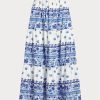 Blue Women’s Ralph Lauren Floral-stripe Tiered Cotton Skirts Blue Women’s Ralph Lauren Floral-stripe Tiered Cotton Skirts