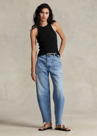 Blue Women’s Ralph Lauren High-rise Tapered Fit Jeans Blue Women’s Ralph Lauren High-rise Tapered Fit Jeans