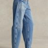 Blue Women’s Ralph Lauren High-rise Tapered Fit Jeans