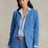 Blue Women’s Ralph Lauren Lambskin Suede Blazers Blue Women’s Ralph Lauren Lambskin Suede Blazers