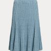 Blue Women’s Ralph Lauren Linen-cotton Knit Skirts
