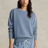 Blue Women’s Ralph Lauren Organic Cotton Crewneck Sweatshirts