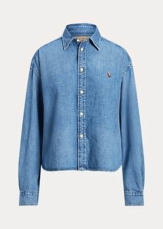 Blue Women’s Ralph Lauren Oversize Denim Shirts