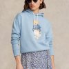 Blue Women’s Ralph Lauren Polo Bear Fleece  Hoodie