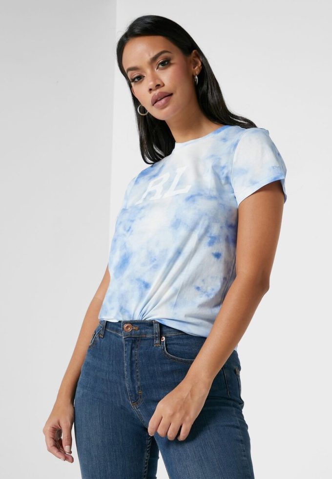 Blue Women’s Ralph Lauren Printed Logo T Shirts Blue Women’s Ralph Lauren Printed Logo T Shirts