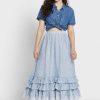 Blue Women’s Ralph Lauren Ruffle High Waist Skirts