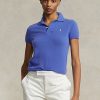 Blue Women’s Ralph Lauren Slim Fit Cashmere Polo Shirts Blue Women’s Ralph Lauren Slim Fit Cashmere Polo Shirts