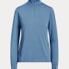 Blue Women’s Ralph Lauren Stretch Jersey Quarter-Zip Sweatshirts Blue Women’s Ralph Lauren Stretch Jersey Quarter-Zip Sweatshirts