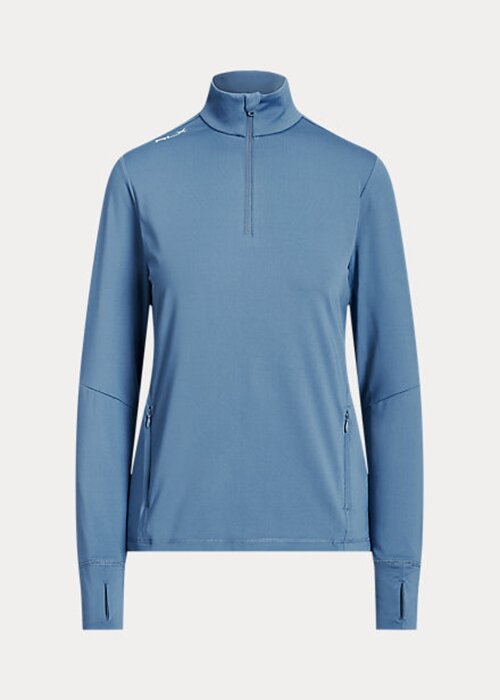 Blue Women’s Ralph Lauren Stretch Jersey Quarter-Zip Sweatshirts Blue Women’s Ralph Lauren Stretch Jersey Quarter-Zip Sweatshirts