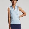 Blue Women’s Ralph Lauren Tailored Fit Sleeveless Piqué Shirts