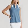 Blue Women’s Ralph Lauren Tailored Fit Sleeveless Piqué Shirts Blue Women’s Ralph Lauren Tailored Fit Sleeveless Piqué Shirts