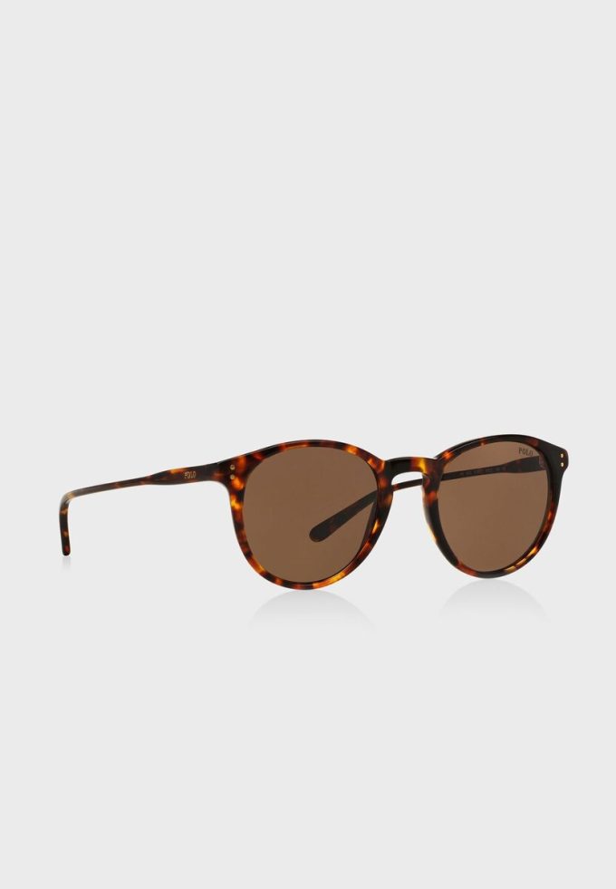 Brown Men’s Ralph Lauren 0Ph4110 Round Sunglasses