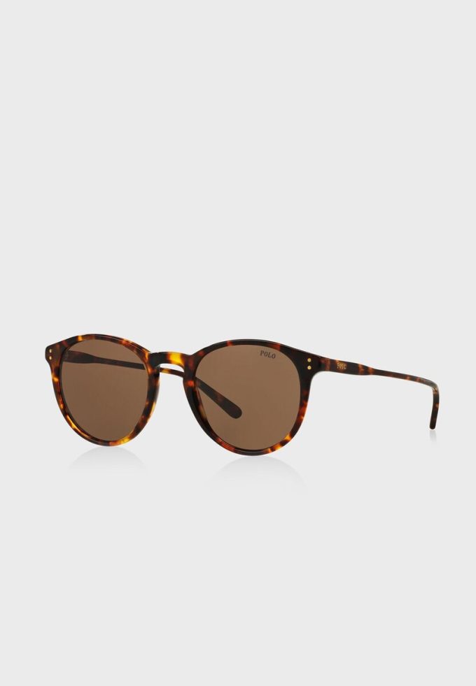 Brown Men’s Ralph Lauren 0Ph4110 Round Sunglasses