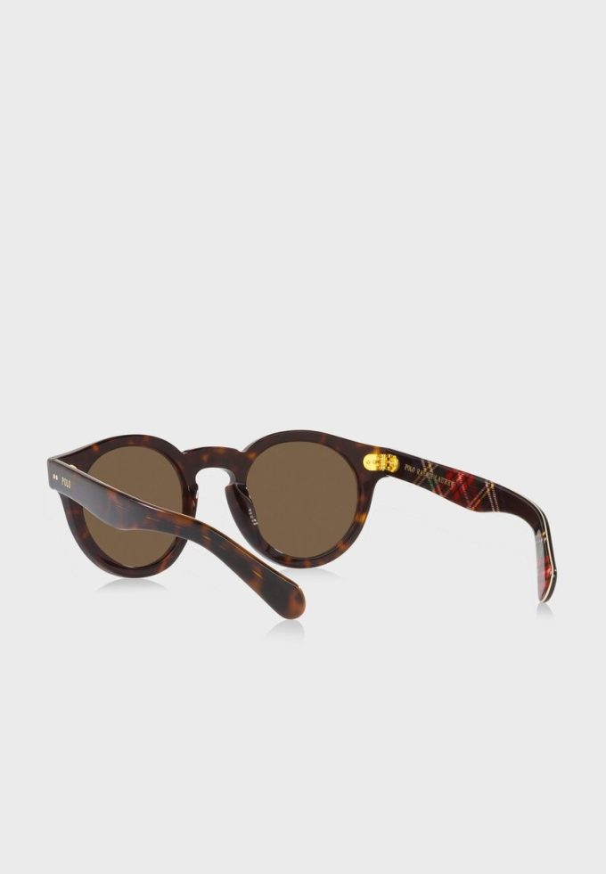 Brown Men’s Ralph Lauren 0Ph4165 Round Sunglasses