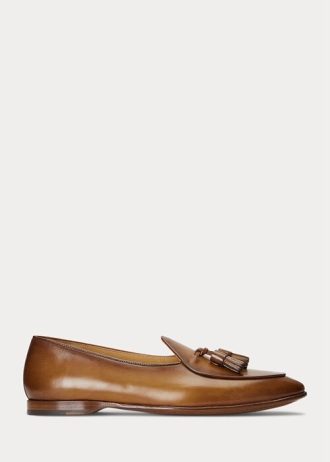 Brown Men’s Ralph Lauren Belvin Calfskin Dress Shoes