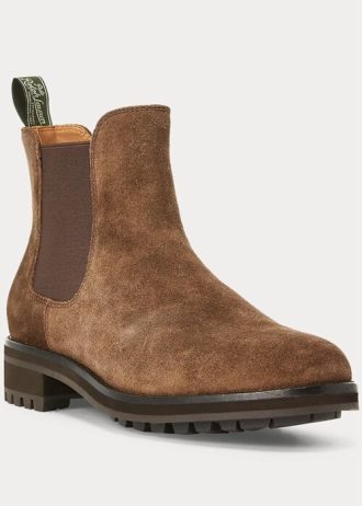 Brown Men’s Ralph Lauren Bryson Suede Chelsea Boots