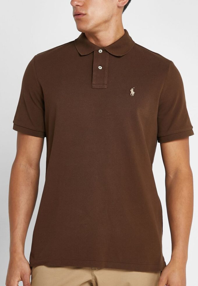Brown Men’s Ralph Lauren Classic Fit Essential Polo Shirts