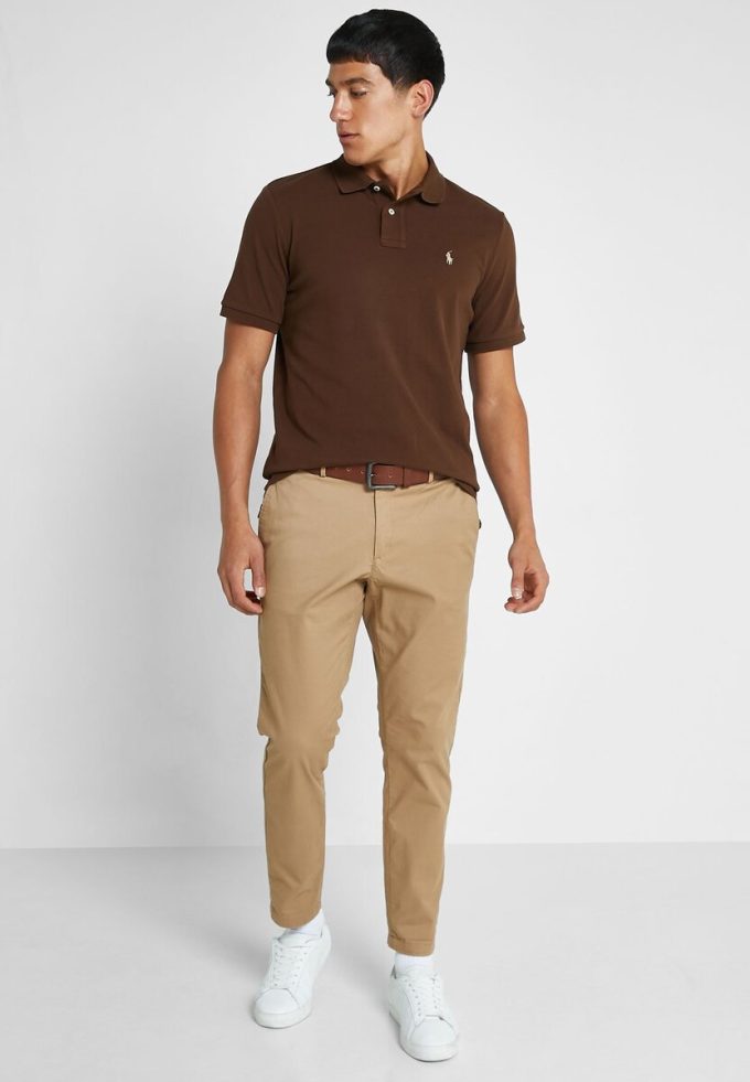 Brown Men’s Ralph Lauren Classic Fit Essential Polo Shirts