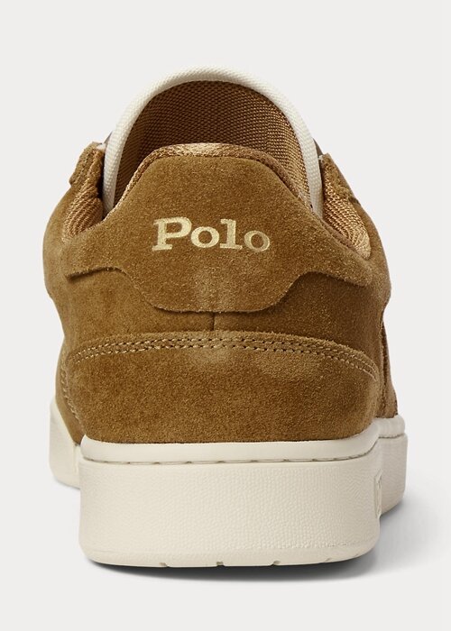 Brown Men’s Ralph Lauren Court Suede Low-Top Sneakers Brown Men’s Ralph Lauren Court Suede Low-Top Sneakers