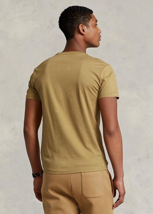Brown Men’s Ralph Lauren Custom Slim Fit Crewneck T Shirts Brown Men’s Ralph Lauren Custom Slim Fit Crewneck T Shirts
