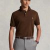 Brown Men’s Ralph Lauren Custom Slim Fit Mesh Polo Shirts