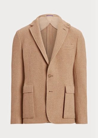 Brown Men’s Ralph Lauren Hadley Textured Wool Twill Sport Blazers