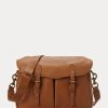 Brown Men’s Ralph Lauren Heritage Leather Messenger Bags
