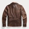 Brown Men’s Ralph Lauren Leather Car Coats Brown Men’s Ralph Lauren Leather Car Coats